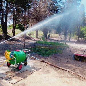 Pulverizador 160 Lts Carretilla 7,5 Hp , 30 mts manguera y Piton